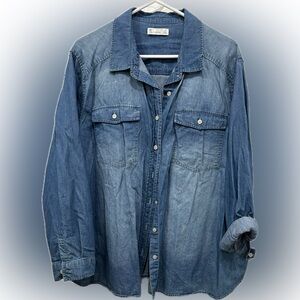 89th + Madison 3x denim shirt